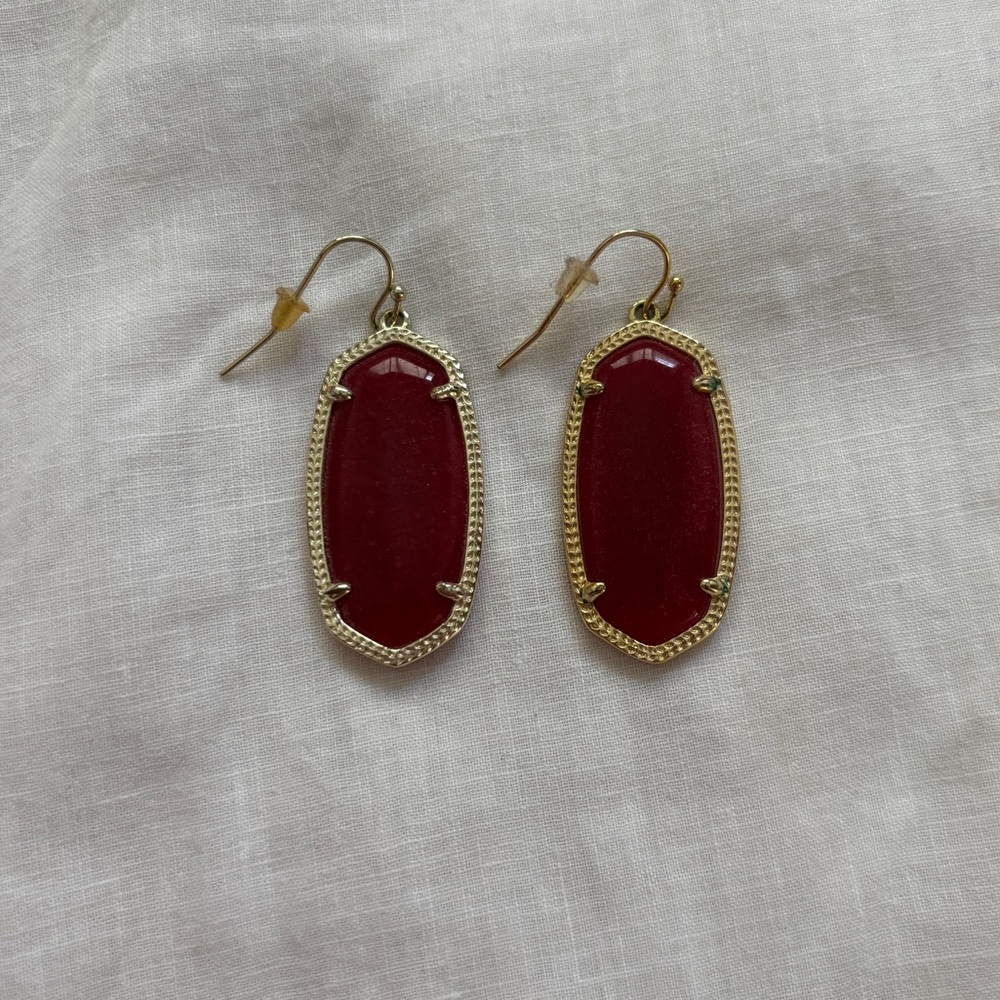 Kendra Scott Maroon Jade Elle Earrings